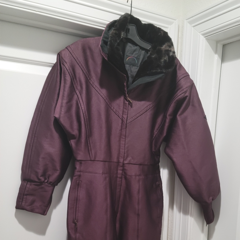 Bogner Vintage Burgundy One Piece Ski Suit - Picture 2 of 2